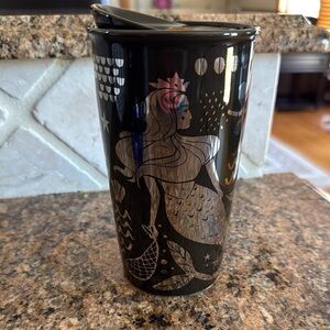 Black Mermaid Travel Mug